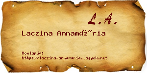Laczina Annamária névjegykártya
